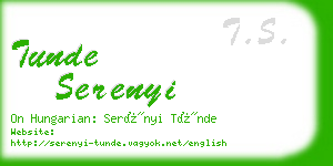 tunde serenyi business card